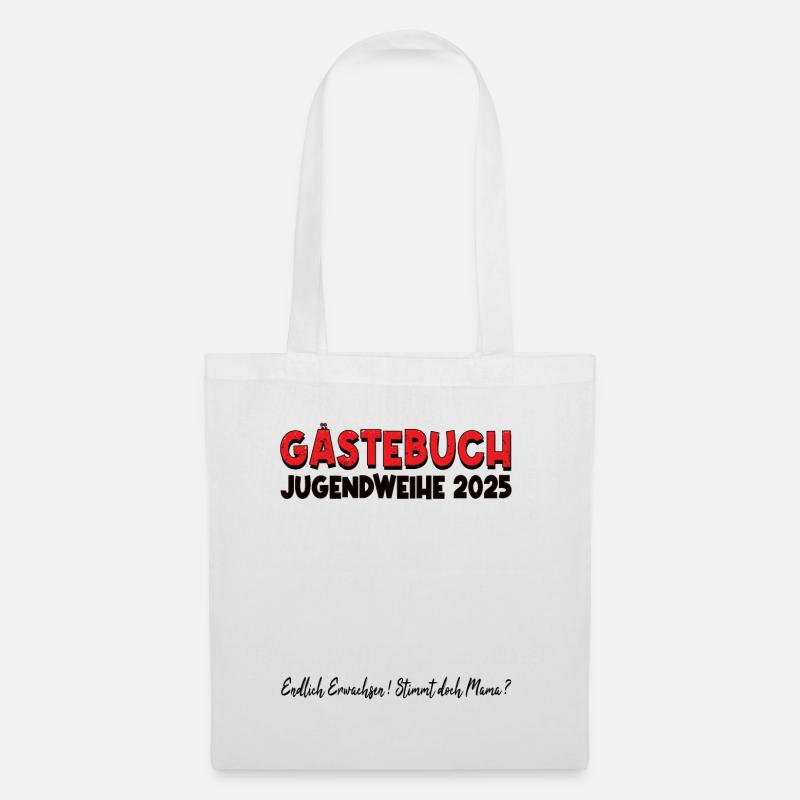 Jugendweihe 2025 Gästebuch - Stoffbeutel - Weiß