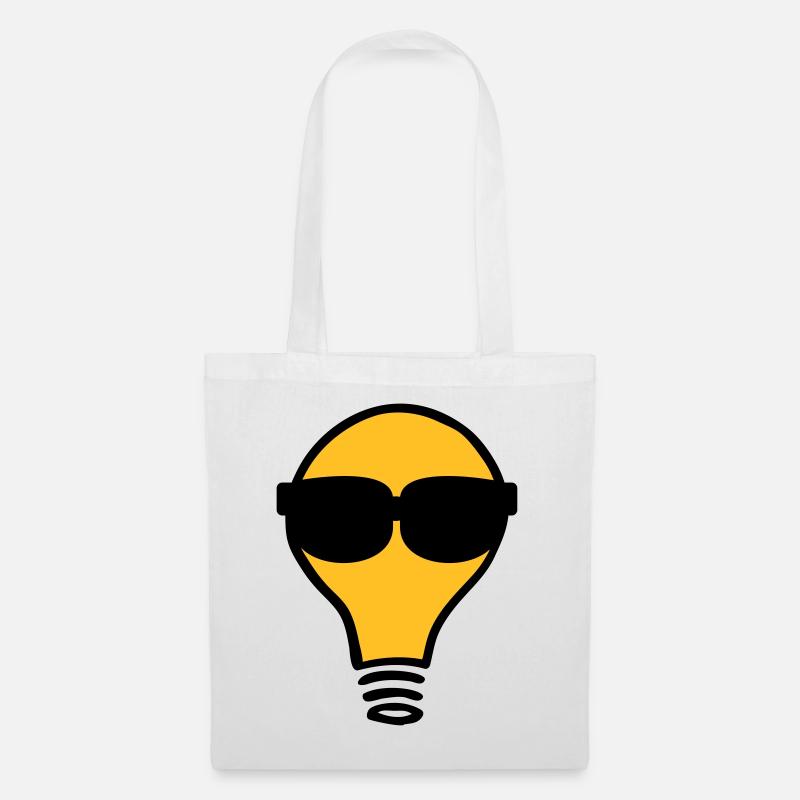 Nerd Birne Glühbirne Sonnenbrille - Stoffbeutel - Weiß
