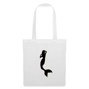 Sirène Silhouette Des créatures fabuleuses Histoire - Sac en tissu - blanc - Devant