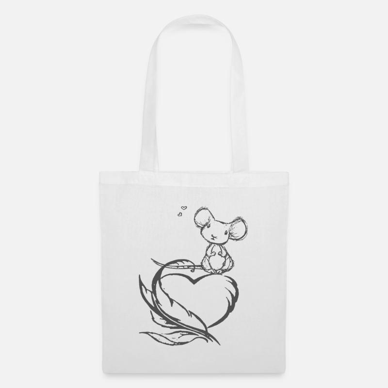 Süßes Mäuschen - Stoffbeutel - Weiß