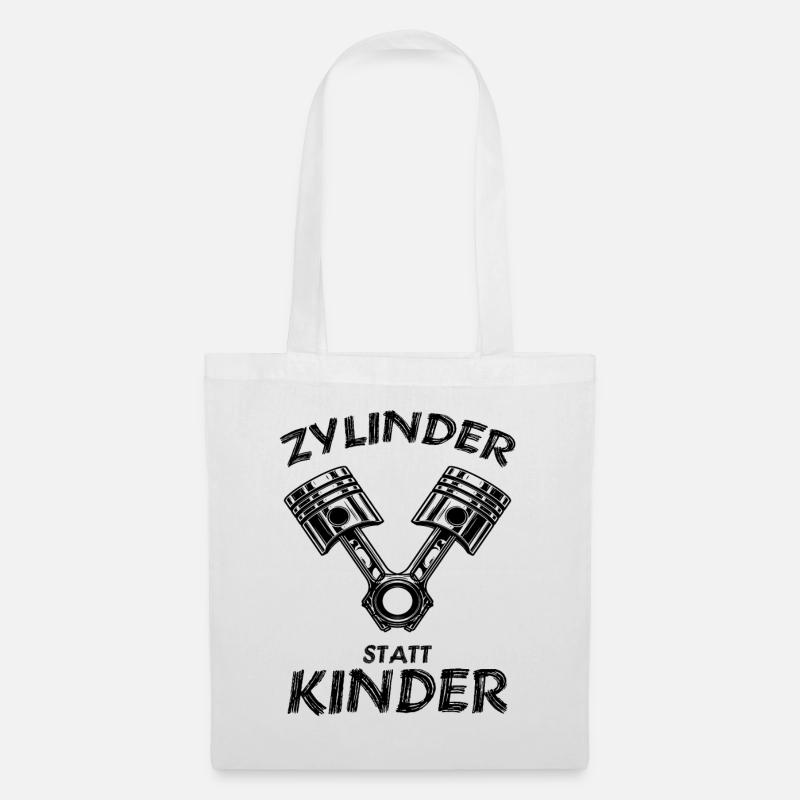 Cooler Spruch Zylinder statt Kinder - Stoffbeutel - Weiß