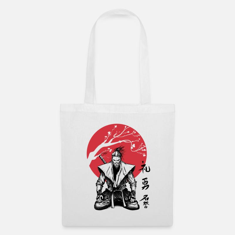 Samurai Bushido Ronin Ninja Respect Honor Courage - Tote Bag - white