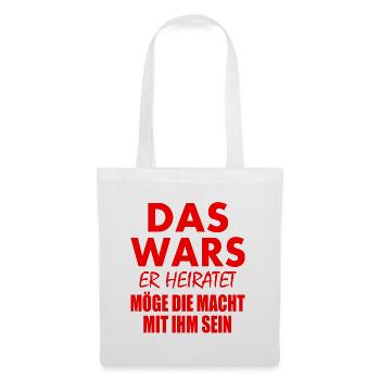 Das wars er heiratet - Stoffbeutel - Weiß - Vorne