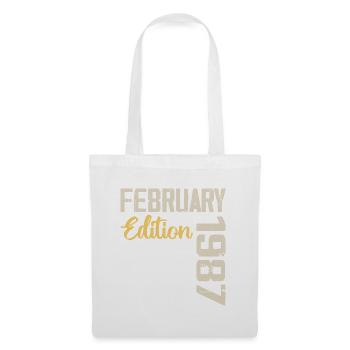 Février 1976 Anniversaire Février 1976 Rétro - Sac en tissu - blanc - Devant