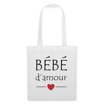 Bébé d'amour - Sac en tissu - blanc - Devant