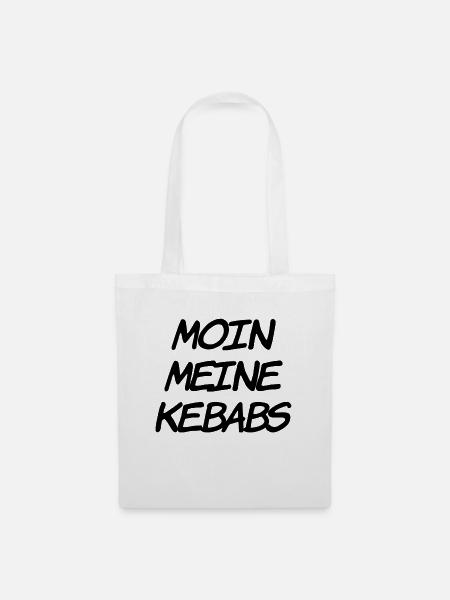 Moin meine Kebabs - Stoffbeutel - Weiß