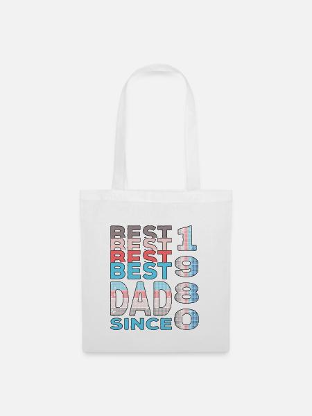 Bester Papa der Welt seit 1980 Vatertag - Stoffbeutel - Weiß