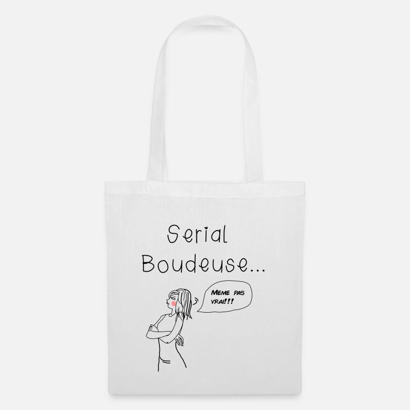 La boudeuse - Sac en tissu - blanc