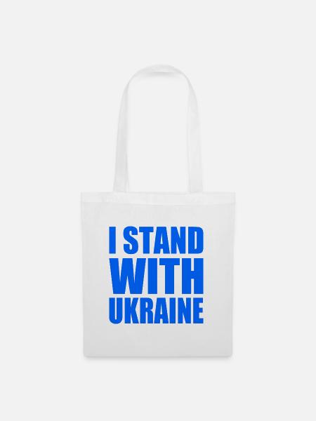 I stand with ukraine - Stoffbeutel - Weiß