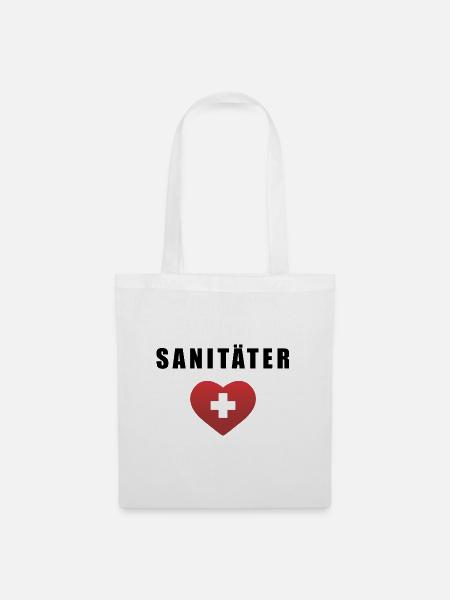 Sanitäter - Stoffbeutel - Weiß