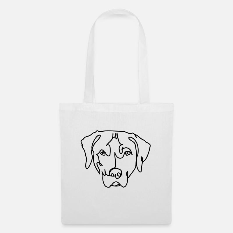 Hund oneline - Stoffbeutel - Weiß