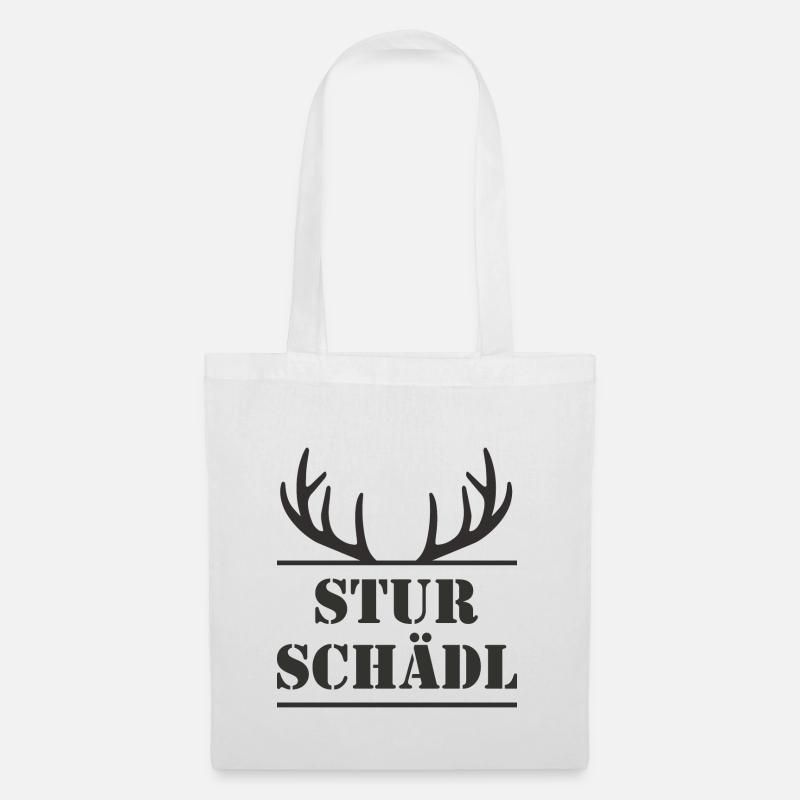 Stur Schädel - Stoffbeutel - Weiß