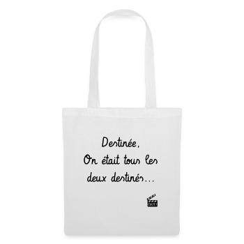 Destinée, on était tous les 2 destinés. Père Noël - Sac en tissu - blanc - Devant