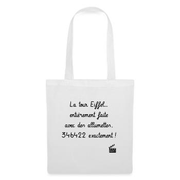 Le Dîner de cons - Réplique Culte - Humour - Sac en tissu - blanc - Devant