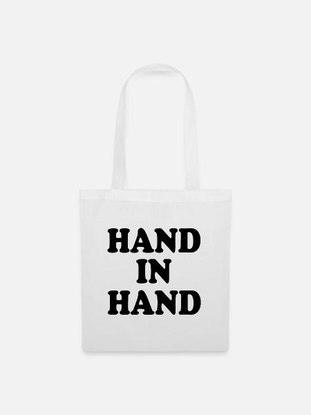 Hand in hand - Stoffbeutel - Weiß