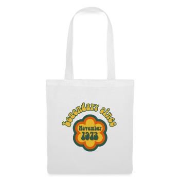 Légendaire depuis novembre 1973 Anniversaire Rétro - Sac en tissu - blanc - Devant