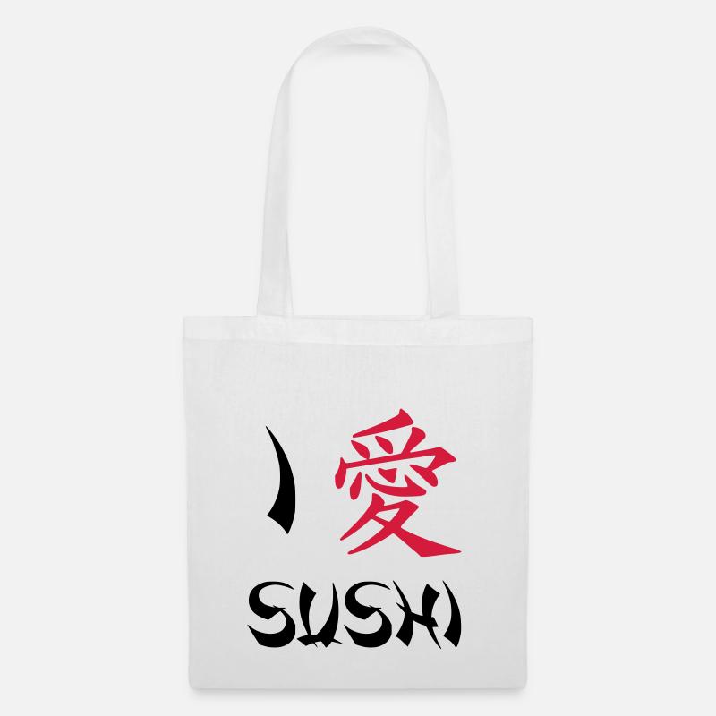 Ich liebe Sushi - Stoffbeutel - Weiß