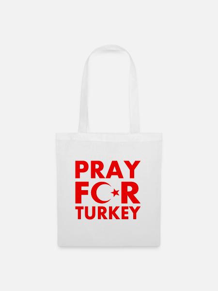 Pray for turkey - Stoffbeutel - Weiß