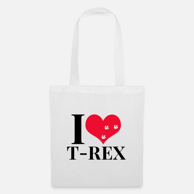 I love T Rex - Tote Bag - white