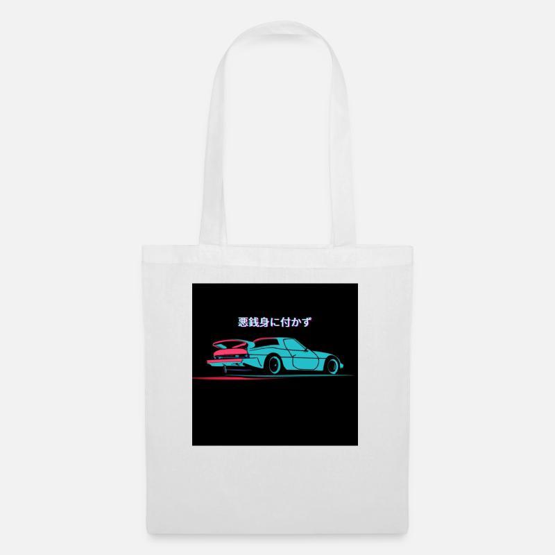 Japanisches Sportauto Illustration - Stoffbeutel - Weiß