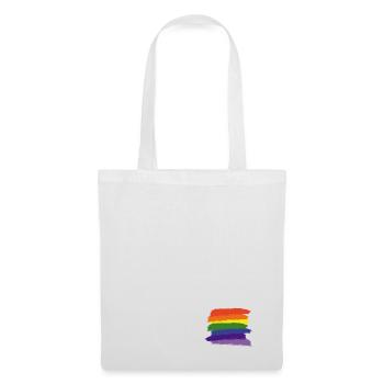 Brosses à peinture arc-en-ciel - Sac en tissu - blanc - Devant
