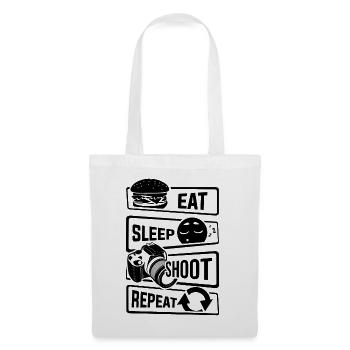 Eat Sleep Shoot Repeat - Camera Photography Photo - Tote Bag - white - Front