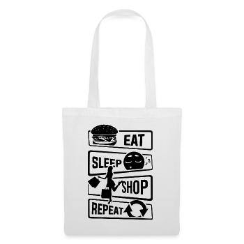 Mangez Sleep Shop Repeat - Achat de chaussures d'affaires - Sac en tissu - blanc - Devant