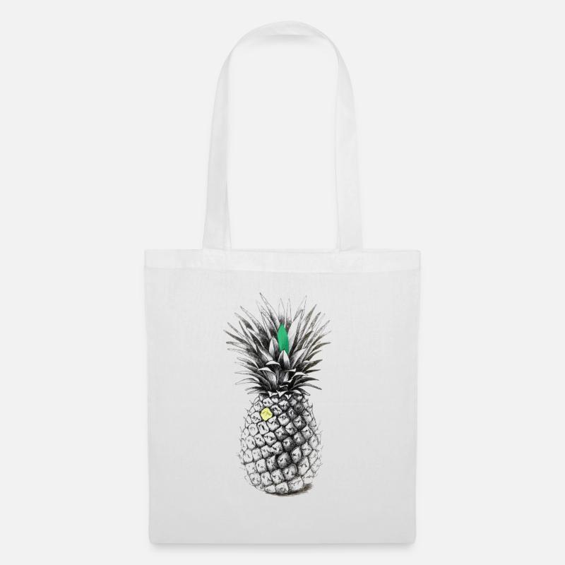 Ananas - Stoffbeutel - Weiß