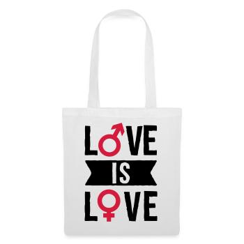 Love is love - Stoffbeutel - Weiß - Vorne