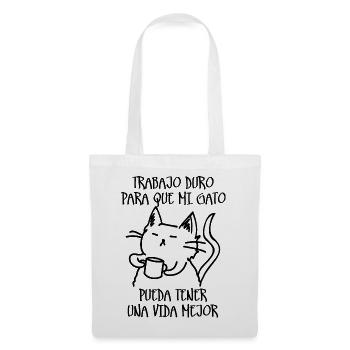 Travail acharné - Sac en tissu - blanc - Devant