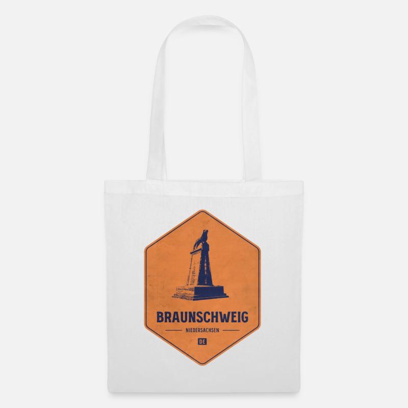Braunschweig Stadtbadge Patch - Stoffbeutel - Weiß
