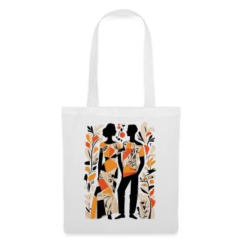 Abstract Art Man and Woman - Tote Bag - white - Front
