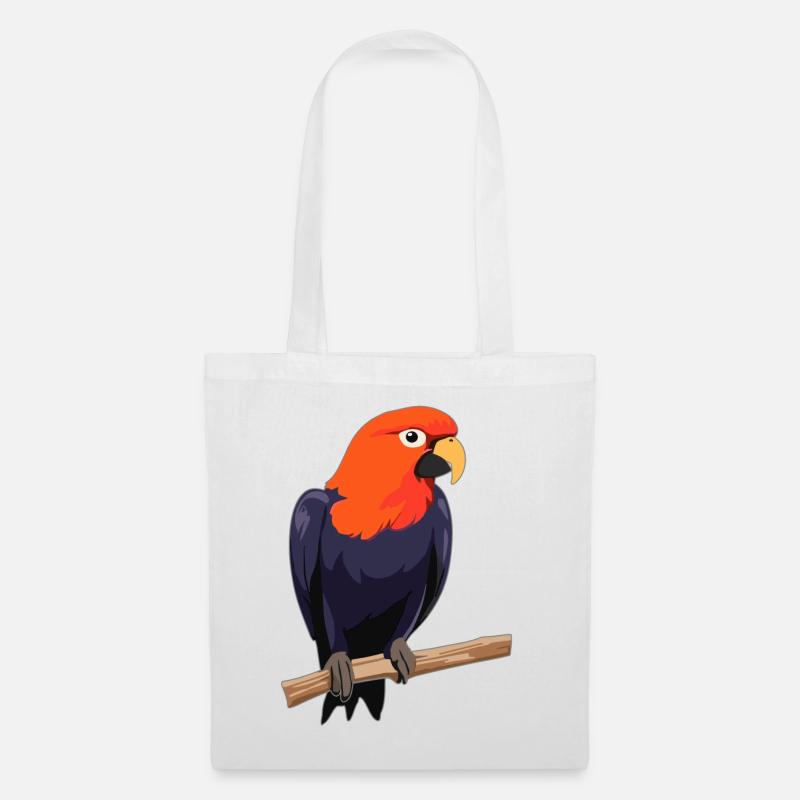 Papagei Vogel - Stoffbeutel - Weiß