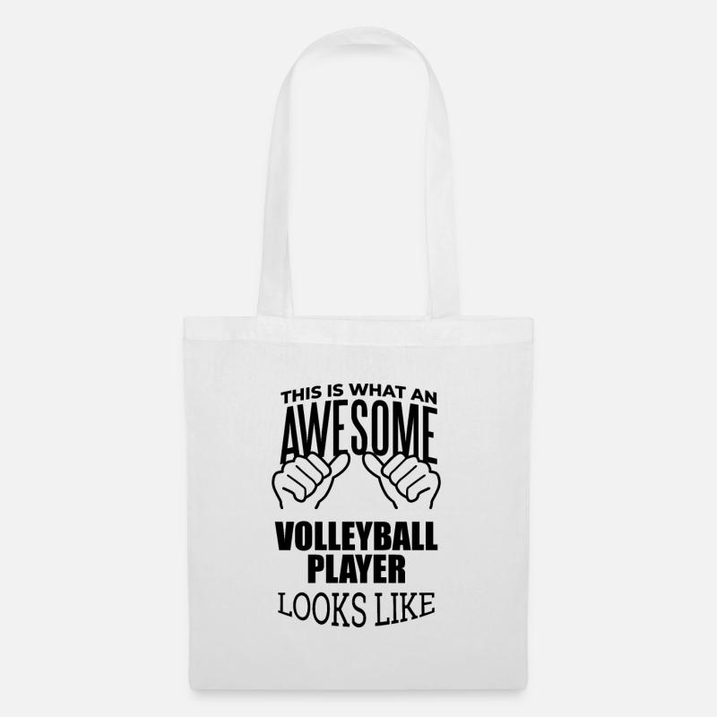 Volleyball - Stoffbeutel - Weiß