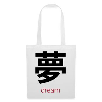 夢 – Yume, der japanische Traum - Stoffbeutel - Weiß - Vorne