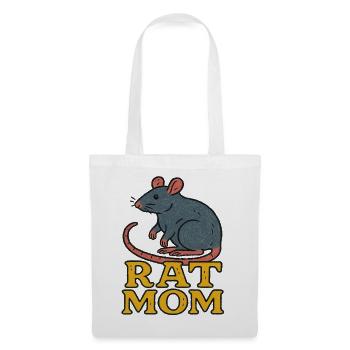Ratte Mama Vintage Karikatur - Stoffbeutel - Weiß - Vorne