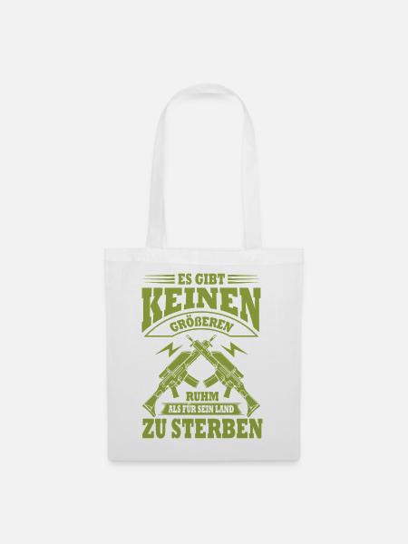 Patriotische Gewehr-Dualität - Stoffbeutel - Weiß