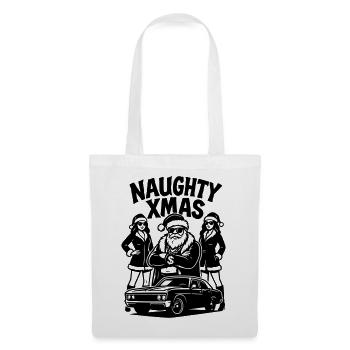Naughty Xmas Santa Pimp Auto Chicks - Stoffbeutel - Weiß - Vorne