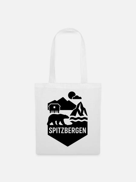 Svalbard Norway Silhouette - Tote Bag - white