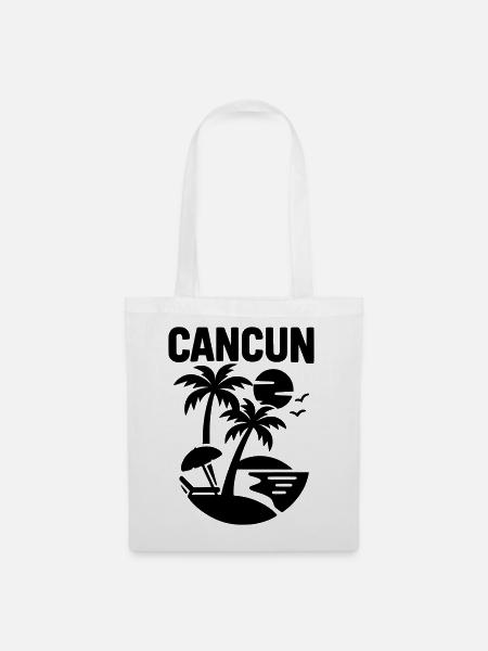 cancun silhouette - Stoffbeutel - Weiß