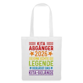 Kita Graduate 2026: Legend leaves Kita grounds - Tote Bag - white - Front