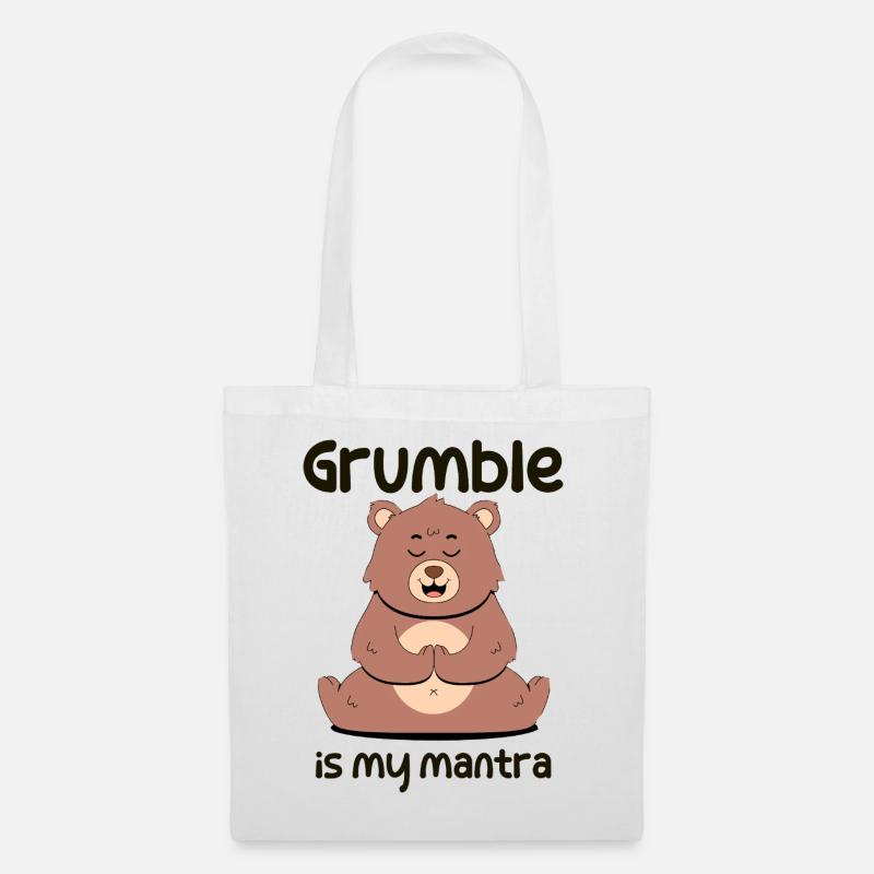 Grogner est mon mantra - Sac en tissu - blanc