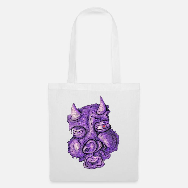 diable violet - Sac en tissu - blanc