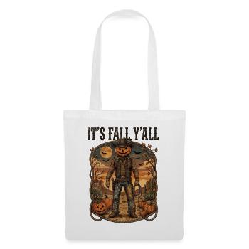 It’s Fall Y’all Pumpkin Cowboy Western Design - Tote Bag - white - Front