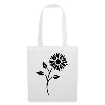 Blumen Silhouette Abstrakte Blütenkunst - Stoffbeutel - Weiß - Vorne