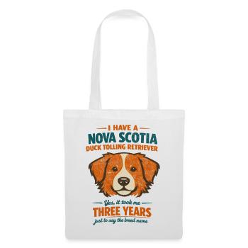 Retro Nova Scotia Duck Tolling Retriever Spruch - Stoffbeutel - Weiß - Vorne