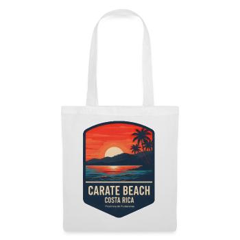 Carate Beach Costa Rica Puntarenas Sonnenuntergang - Stoffbeutel - Weiß - Vorne