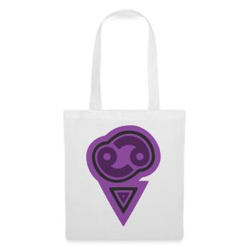 Cancer tribal du zodiaque et eau - Sac en tissu - blanc - Devant