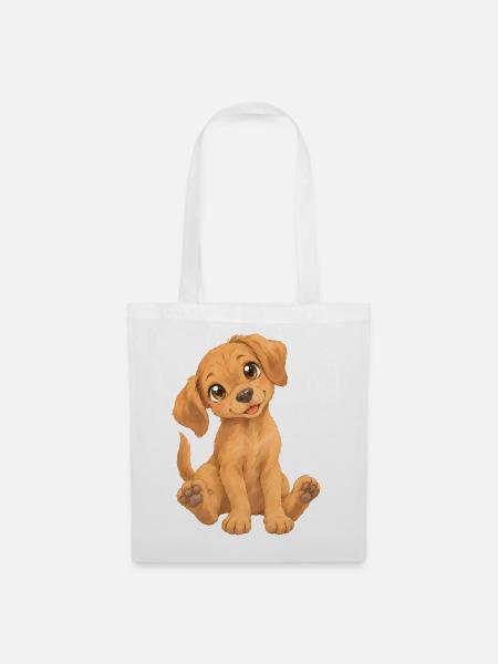 Rhodesian Ridgeback – süßer Hundewelpe - Stoffbeutel - Weiß