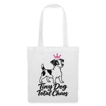 Jack Russell Tiny Dog Total Chaos - Stoffbeutel - Weiß - Vorne